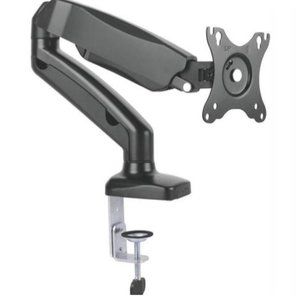 (NEW) Single Fully Adjustable Gas Spring Monitor Desk Mount (13”-27”)